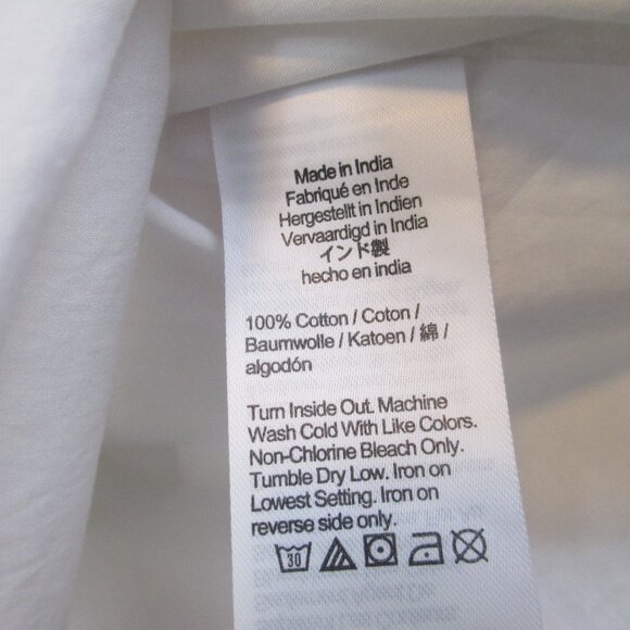 NWT J. Crew Garcon Shirt Womens 18 White Organic Cotton Button Up Long Sleeves - Picture 10 of 13